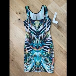 Hippie Chique fitted dress, colorful pattern